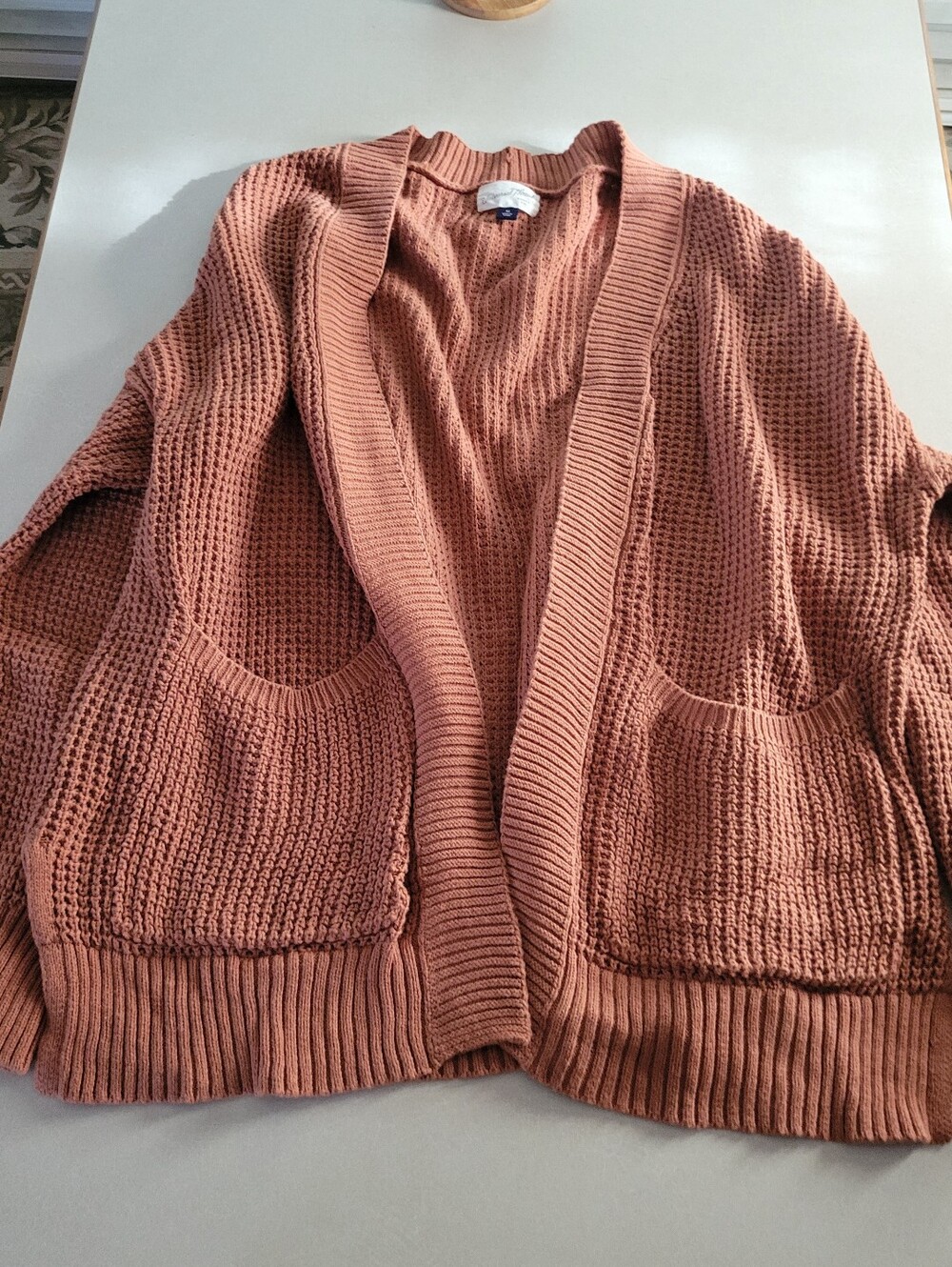 Universal Thread Waffle Knit Open Front Cardigan